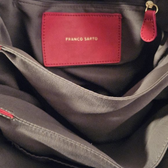 Franco Sarto Muted Red Crossbody Satchel Tote Handbag Shoulder Bag - Picture 3 of 4